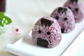 Purple Sweet Potato Rice Balls with Cranberry Jam recipe