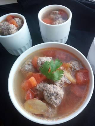 Tomato Beef Meatball Soup recipe