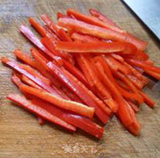 Fried Chives with Red Pepper and Egg recipe