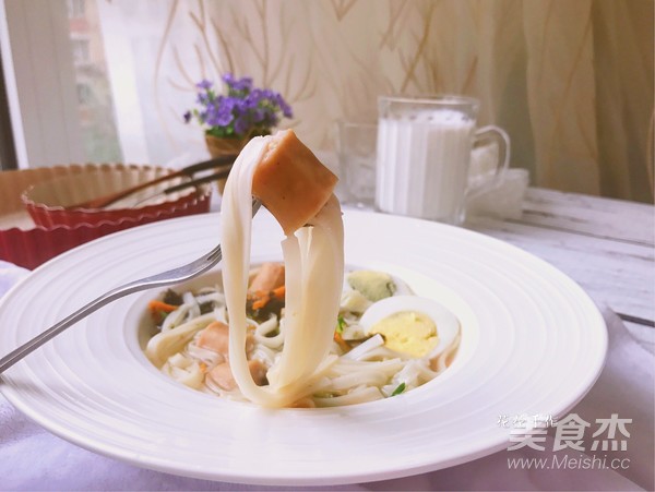 Zhaxin Sausage Noodle Soup recipe