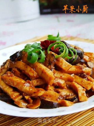 Dried Tofu with Mushroom Sauce recipe