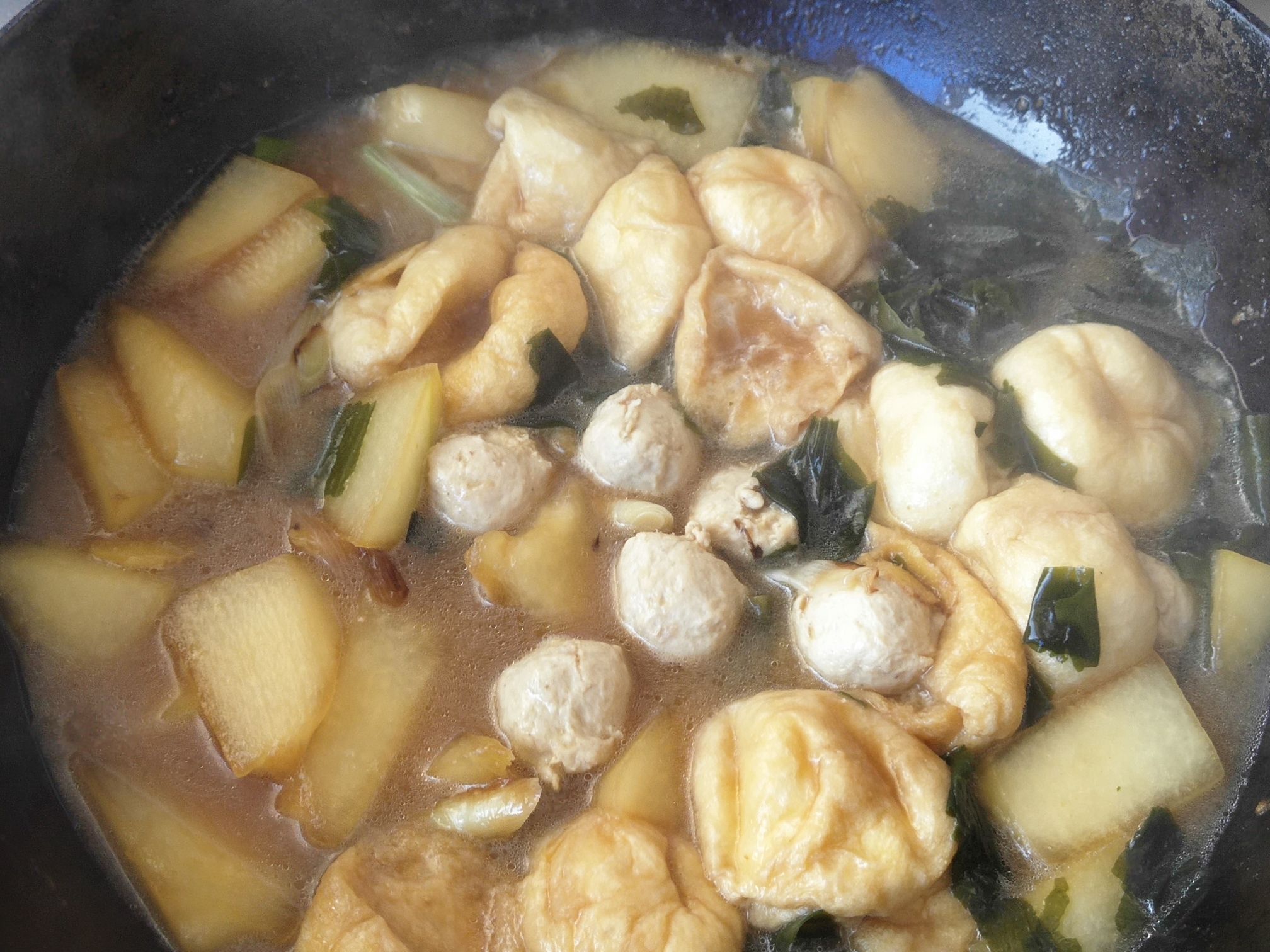 Miso Winter Melon Chicken Ball Soup recipe