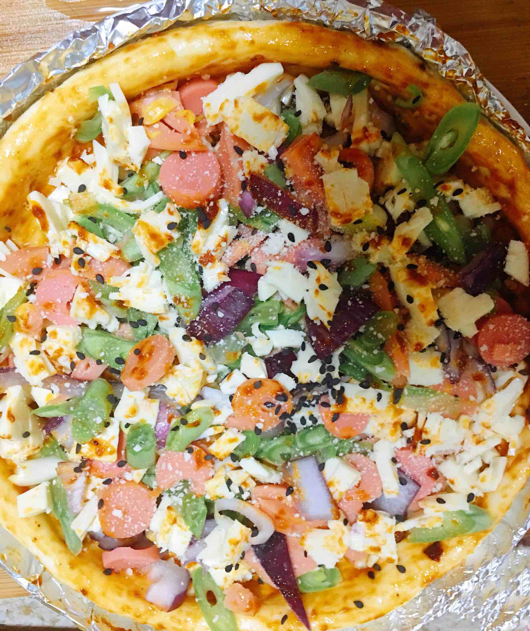 Ham and Onion Pizza recipe