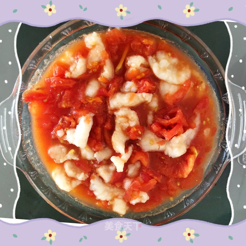 Scalloped Dragon Fish and Tomato Soup recipe