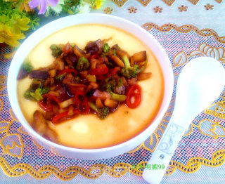 Steamed Egg Custard (one Type of Steamed Egg with Two Flavors) recipe