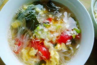 Tomato and Egg Vermicelli Soup