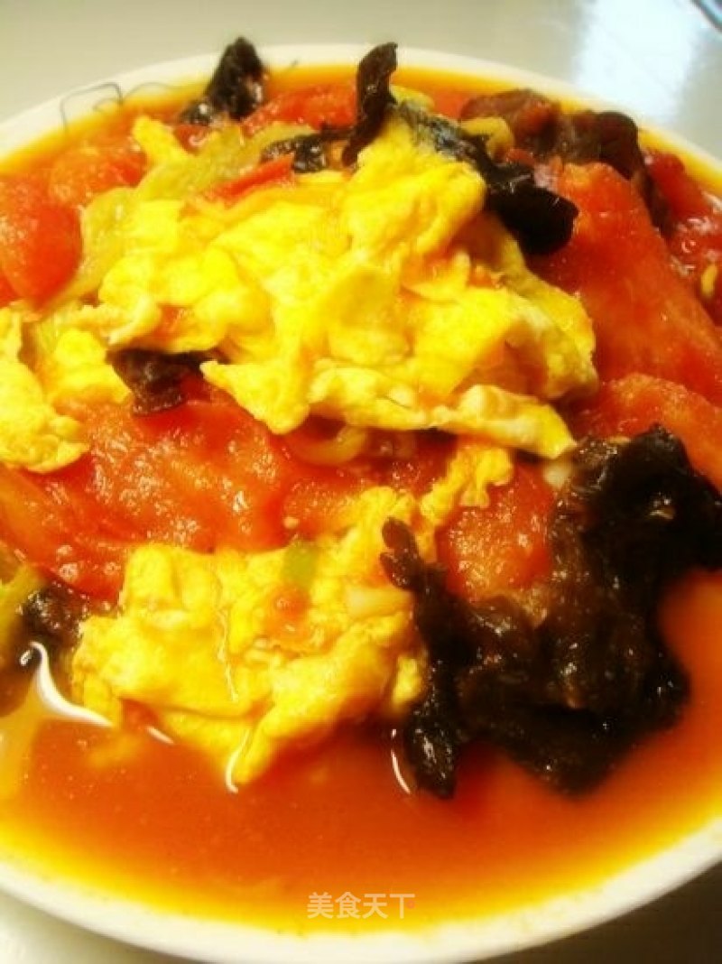 Scrambled Eggs with Tomato Fungus recipe