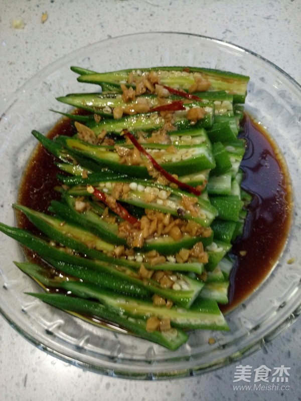 Cold Garlic Okra recipe