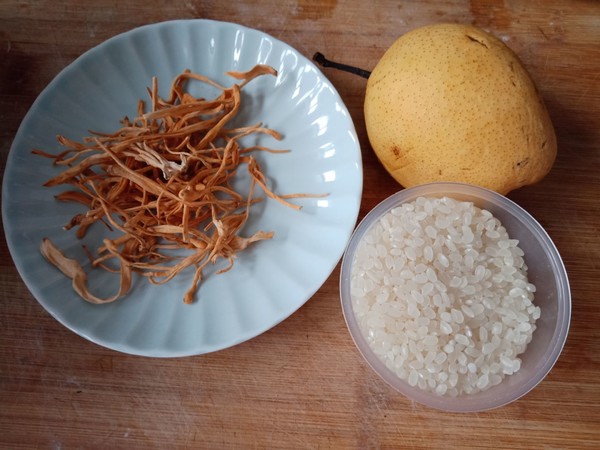 Cordyceps Flower Autumn Pear Rice Porridge recipe