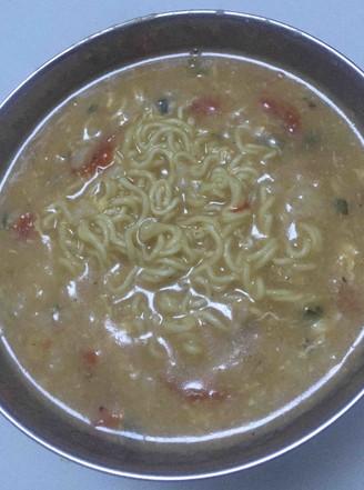 Instant Noodles Mixed with Soup