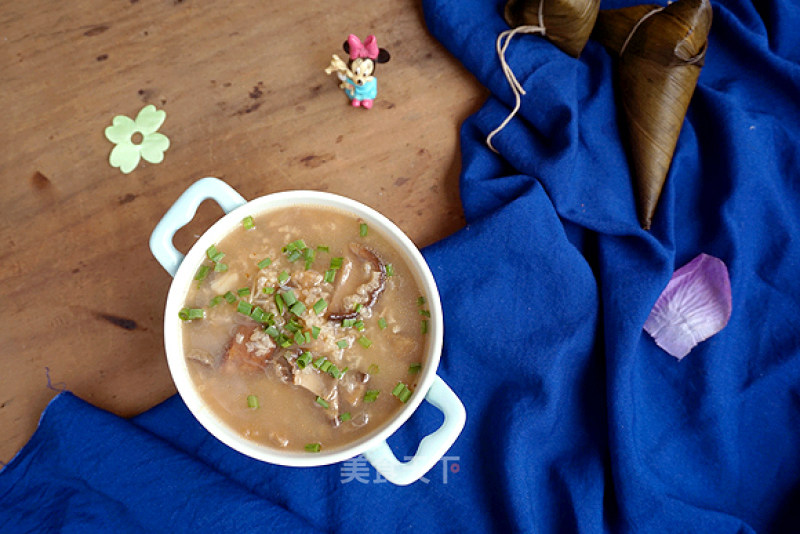 Taiwanese Meat Dumpling Congee with Bamboo Sun Egg recipe