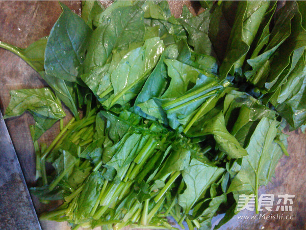 Spinach with Vermicelli recipe