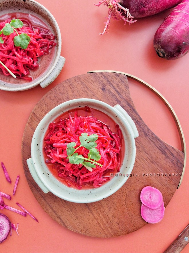 Purple Qi Donglai‼ ️cold Purple Beauty Radish recipe