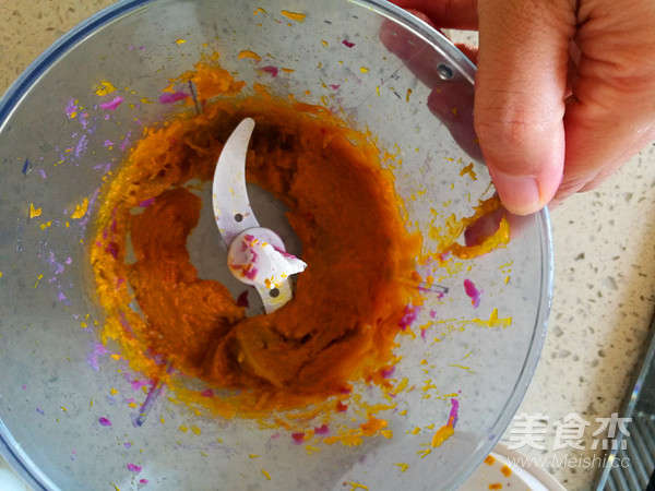 Three-color Snowy Mooncake with Purple Sweet Potato Stuffing recipe