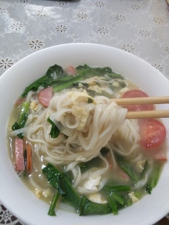 Egg Ham Stewed Noodles recipe