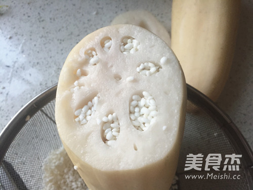 Rock Sugar Stuffed Lotus Root recipe