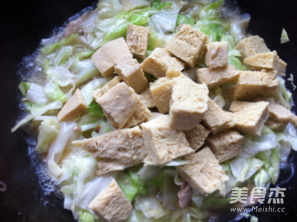 Stir-fried Pork with Frozen Cabbage and Tofu recipe