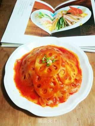 Tomato Sauce Lotus Root Slices recipe