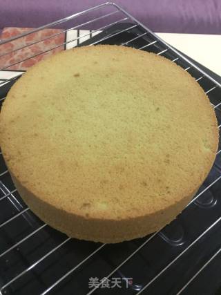 Chiffon Cake with Spinach Sauce recipe