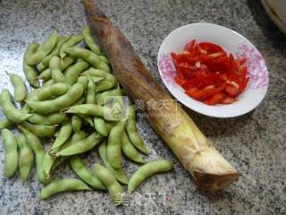 Fried Edamame with Bamboo Shoots recipe