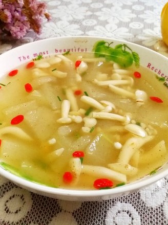 Seafood, Mushroom, Winter Melon and Barley Soup recipe