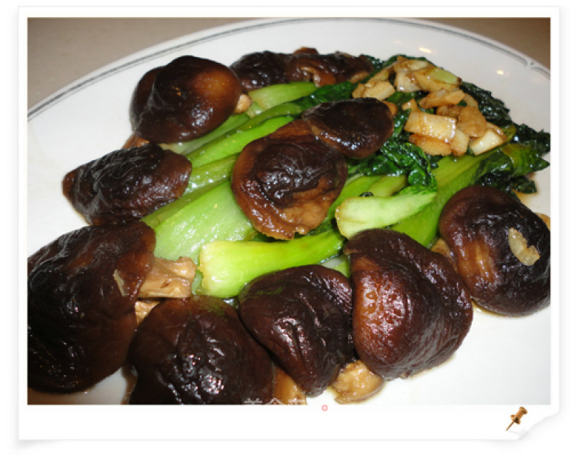 Braised Rapeseed with Mushrooms recipe