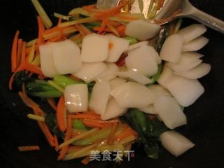 Vegetarian Fried Rice Cake recipe