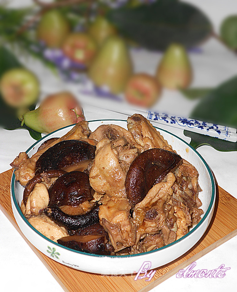 Braised Chicken Nuggets with Mushrooms recipe