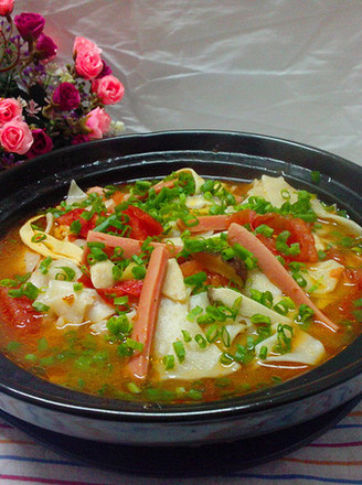 Stewed Noodles with Tomato and Mushroom recipe