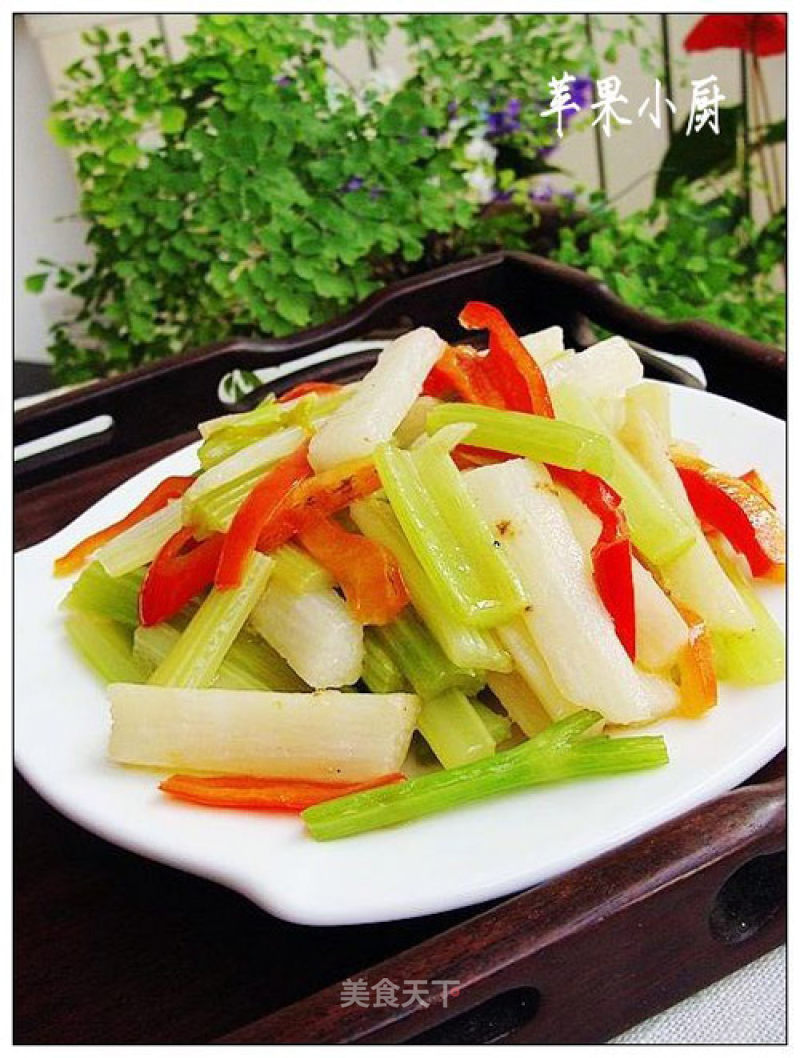 Celery and Yam Strips recipe