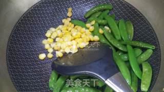 Stir-fried Sweet Beans with Shrimp and Corn recipe