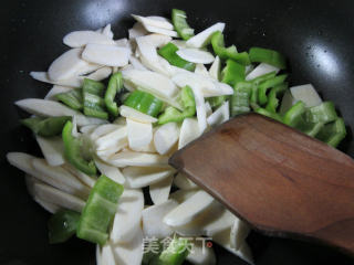 Stir-fried Rice White with Green Pepper Fish Tofu recipe