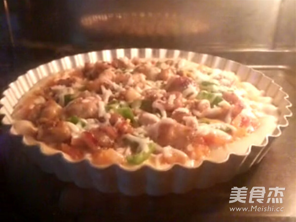 Black Pepper Chicken Pizza recipe