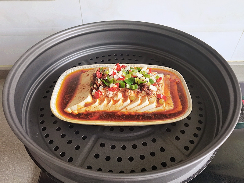 Steamed Minced Pork Tofu with Shrimp Paste recipe