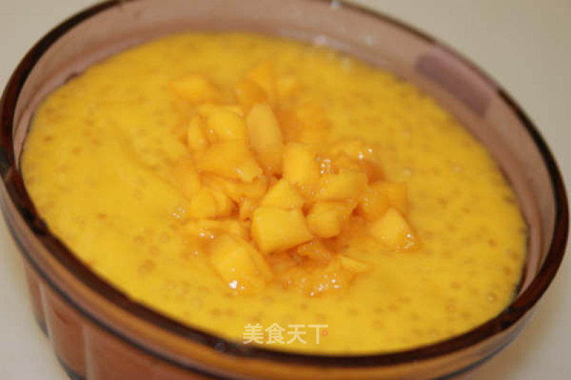 Mango Sago-crystal Clear Small Sago, A Source of Coolness in Summer recipe