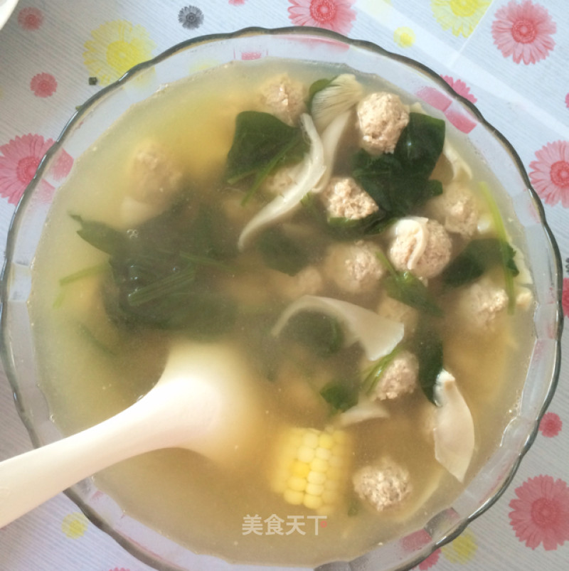 Q Bullet Meatball Jade Vegetable Soup recipe