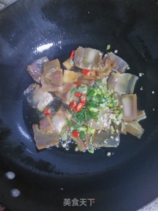 Stir-fried Bacon with Pickled Radish recipe