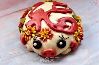 "pig" Forever Flower Cake Mantou recipe