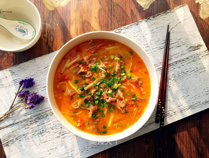 Sour Soup Beef (tomato Soup Version) recipe