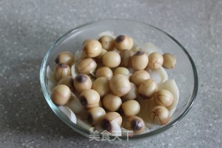 Homemade Lily Lotus Seed Arrowroot Cake-a Delicacy Served on A Dog Plate recipe