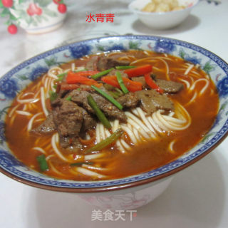 Spicy Pork Liver Noodle recipe