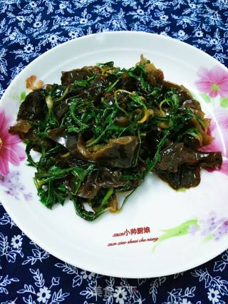 #春食野菜香# Dandelion Mixed with Fungus recipe