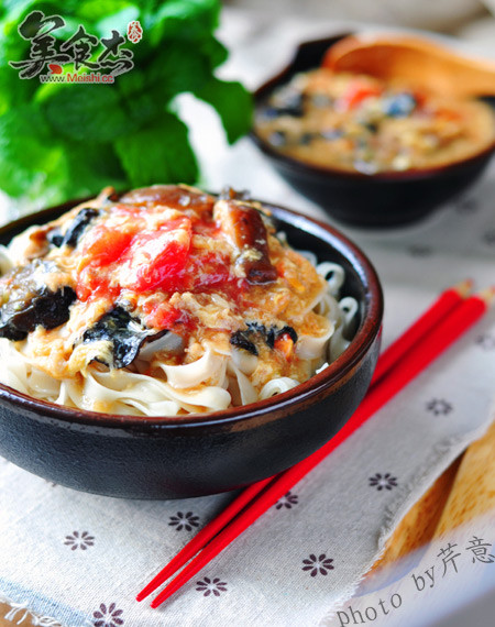 Marinated Noodles with Tomato Minced Pork recipe