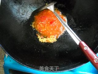 Tender Lotus Root Slices with Garlic Choy Sum and Tomato Sauce recipe