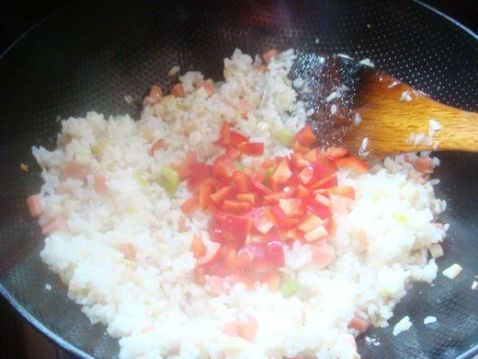 Fried Rice with Sausage and Egg recipe