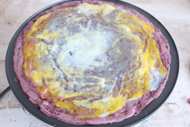 Purple Sweet Potato Pancake Fruit recipe