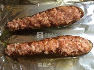 #aca烤明星大赛#grilled Eggplant with Minced Garlic Meat recipe