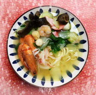 Shrimp and Sea Cucumber Noodles recipe