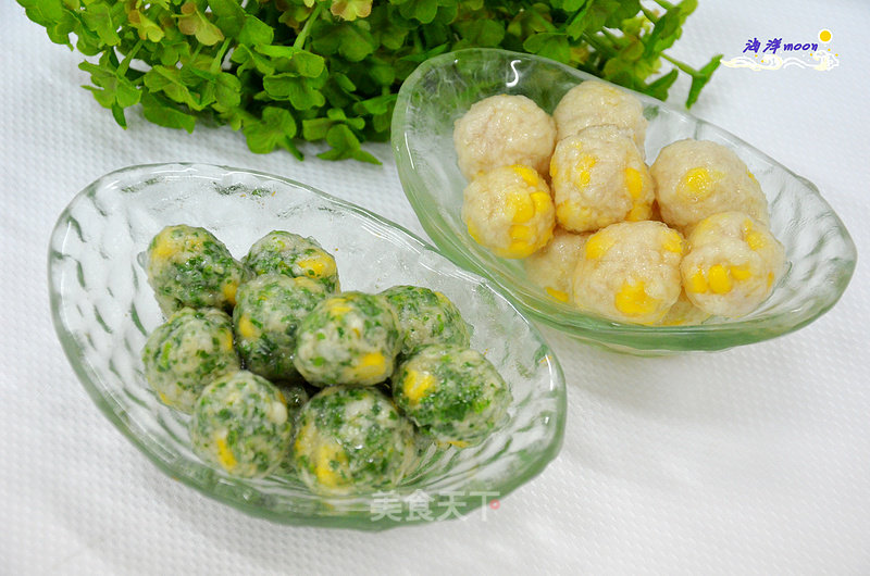 Two-color Small Meatballs recipe