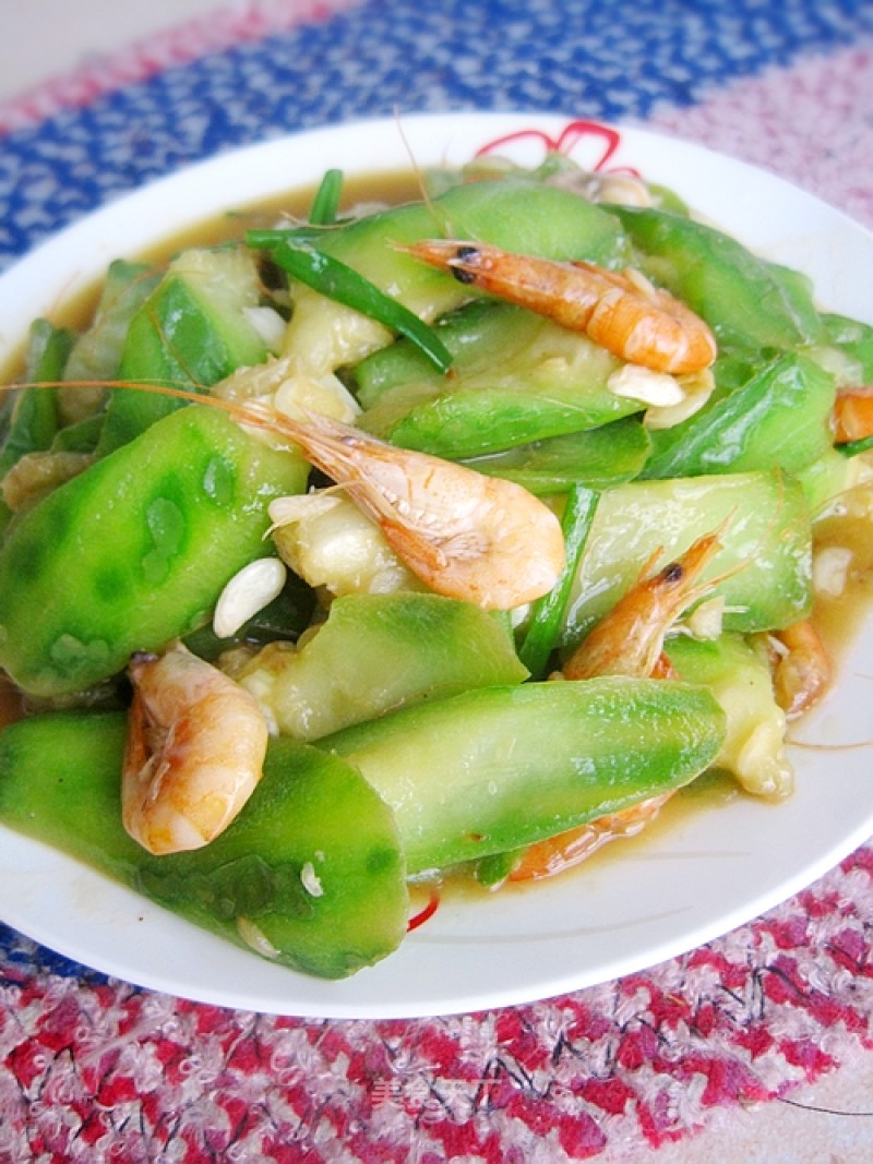 Loofah Stir-fried Shrimp recipe